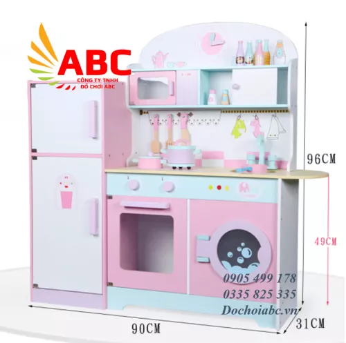 Bộ đồ chơi nhà bếp cho bé có tủ lạnh