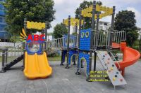Lắp đặt sân chơi cho các bé ngoài trời bằng bộ cầu trượt cao cấp