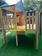 Cầu trượt liên hoàn bằng gỗ cho bé trong nhà