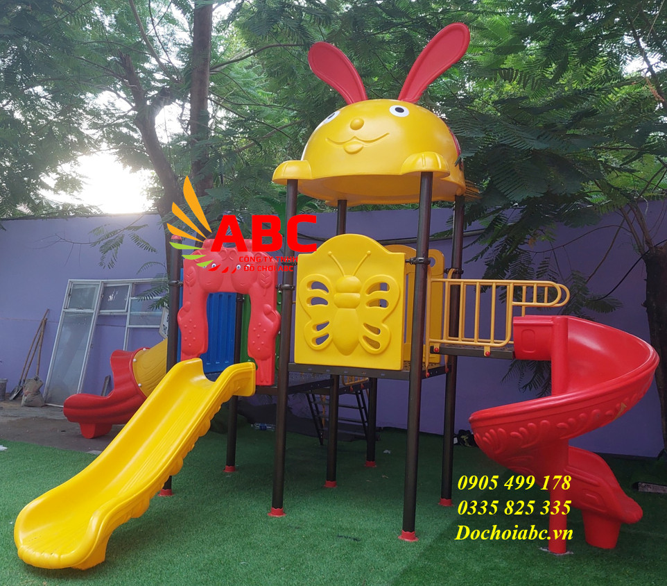 Cầu trượt liên hoàn trò chơi vận động liên hoàn trẻ em