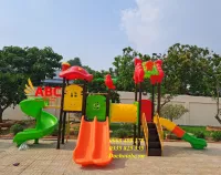 Bộ liên hoàn cầu trượt ngoài trời cho các bé mầm non