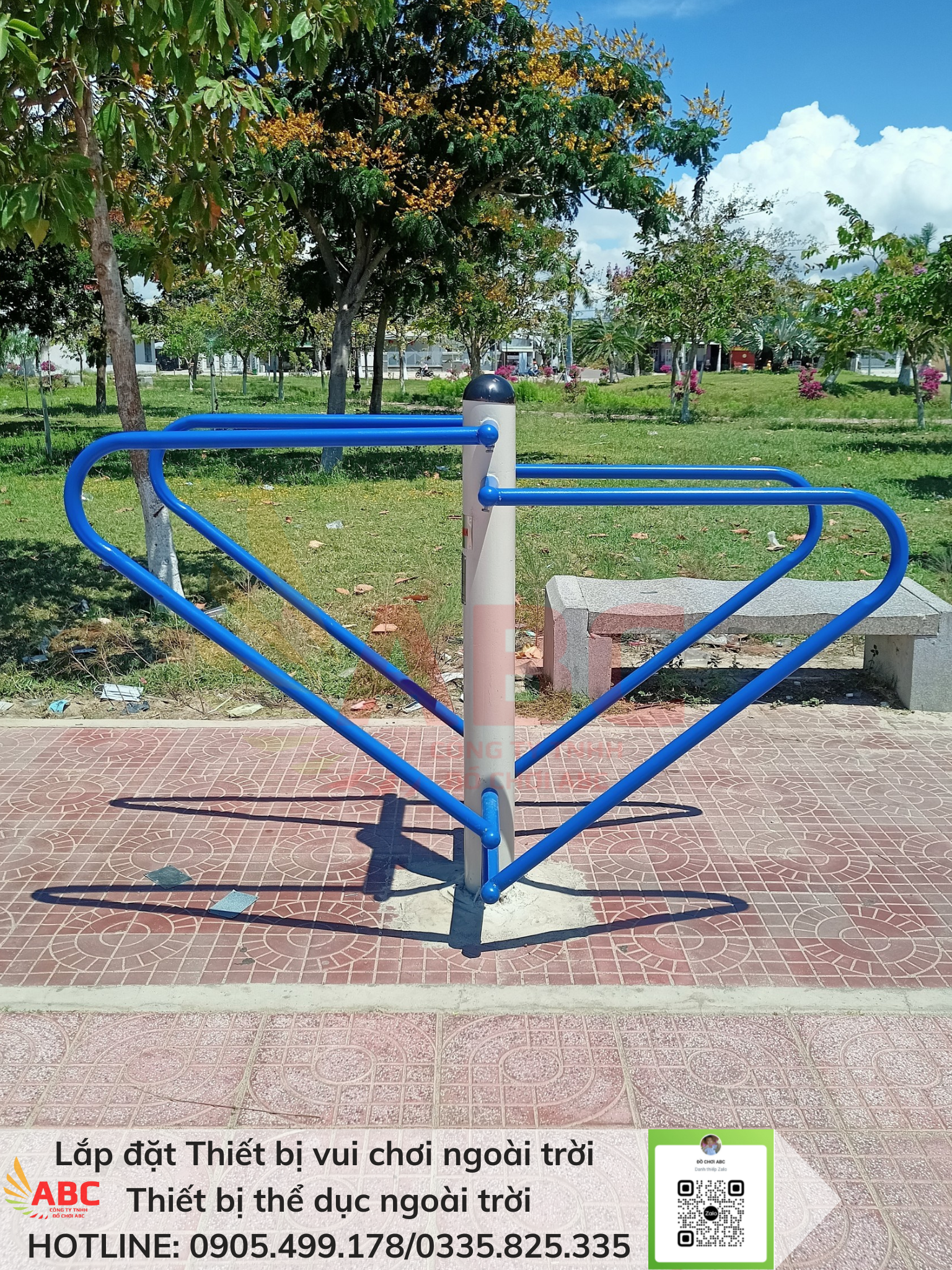 Thiết bị tập thể dục ngoài trời xà kép