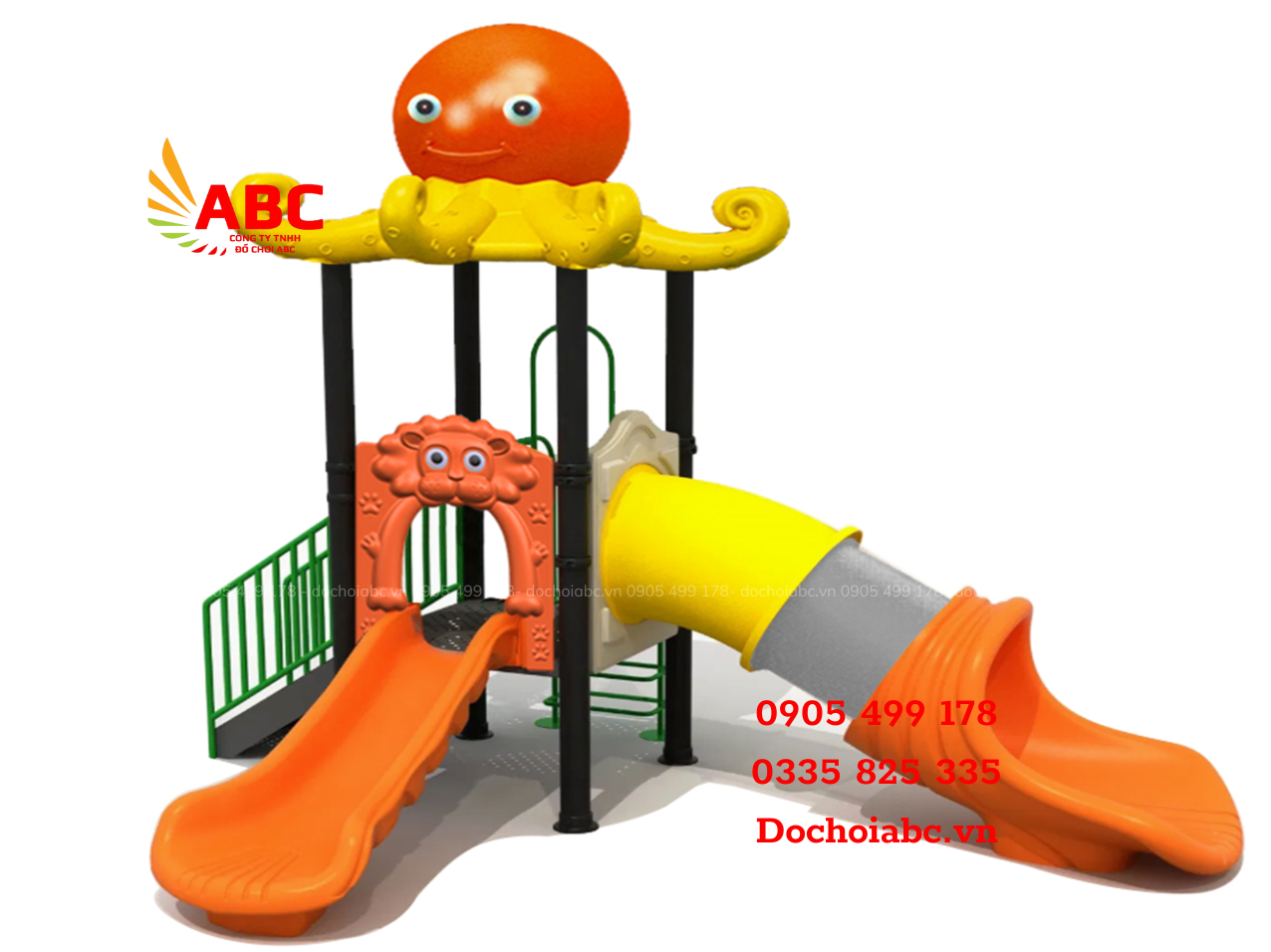 Cầu trượt liên hoàn ống trượt thẳng