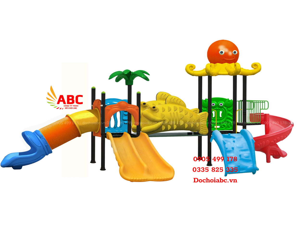 Bộ 2 khối cá vàng - ống trượt thẳng