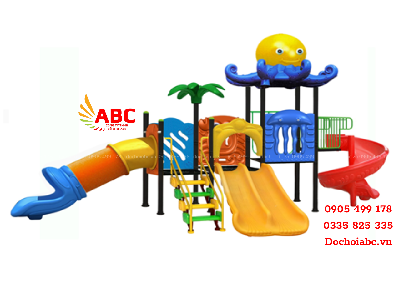 Cầu trượt liên hoàn ngoài trời cho bé