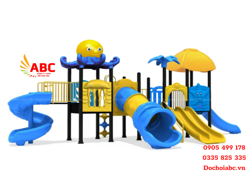 Cầu trượt liên hoàn nhập khẩu cho khuôn viên trường học