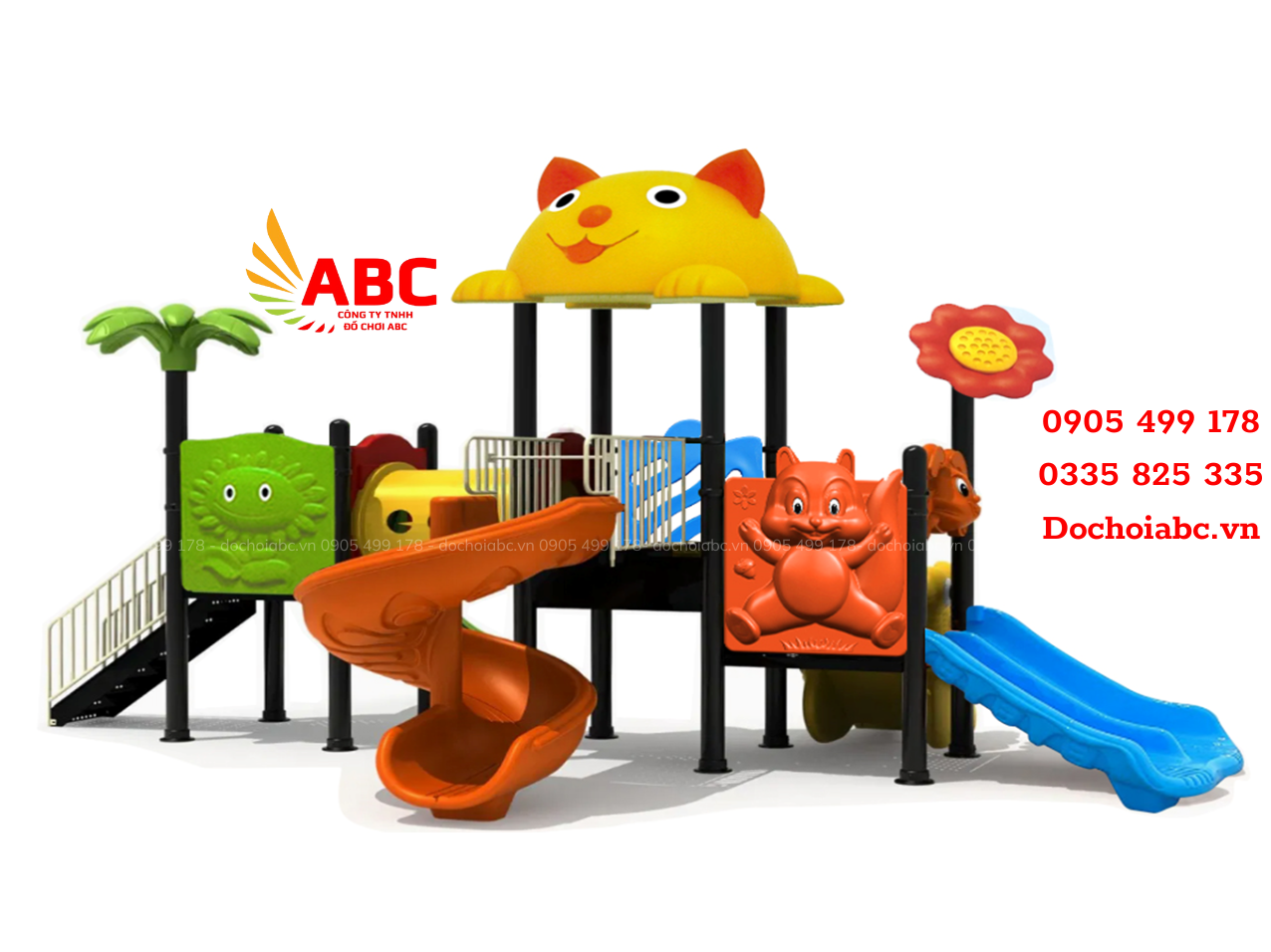 Bộ vận động đa năng ngoài (Cầu trượt, trượt ống, trượt xoắn, trượt thẳng, bậc thang leo trèo,...)