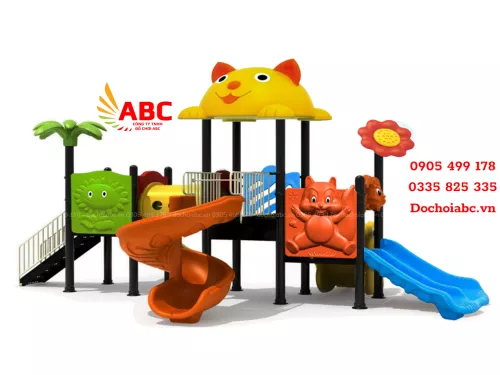 Bộ vận động đa năng ngoài (Cầu trượt, trượt ống, trượt xoắn, trượt thẳng, bậc thang leo trèo,...)