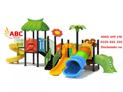 Bộ vận động đa năng ngoài (Cầu trượt, trượt ống, trượt xoắn, trượt thẳng, bậc thang leo trèo,...)