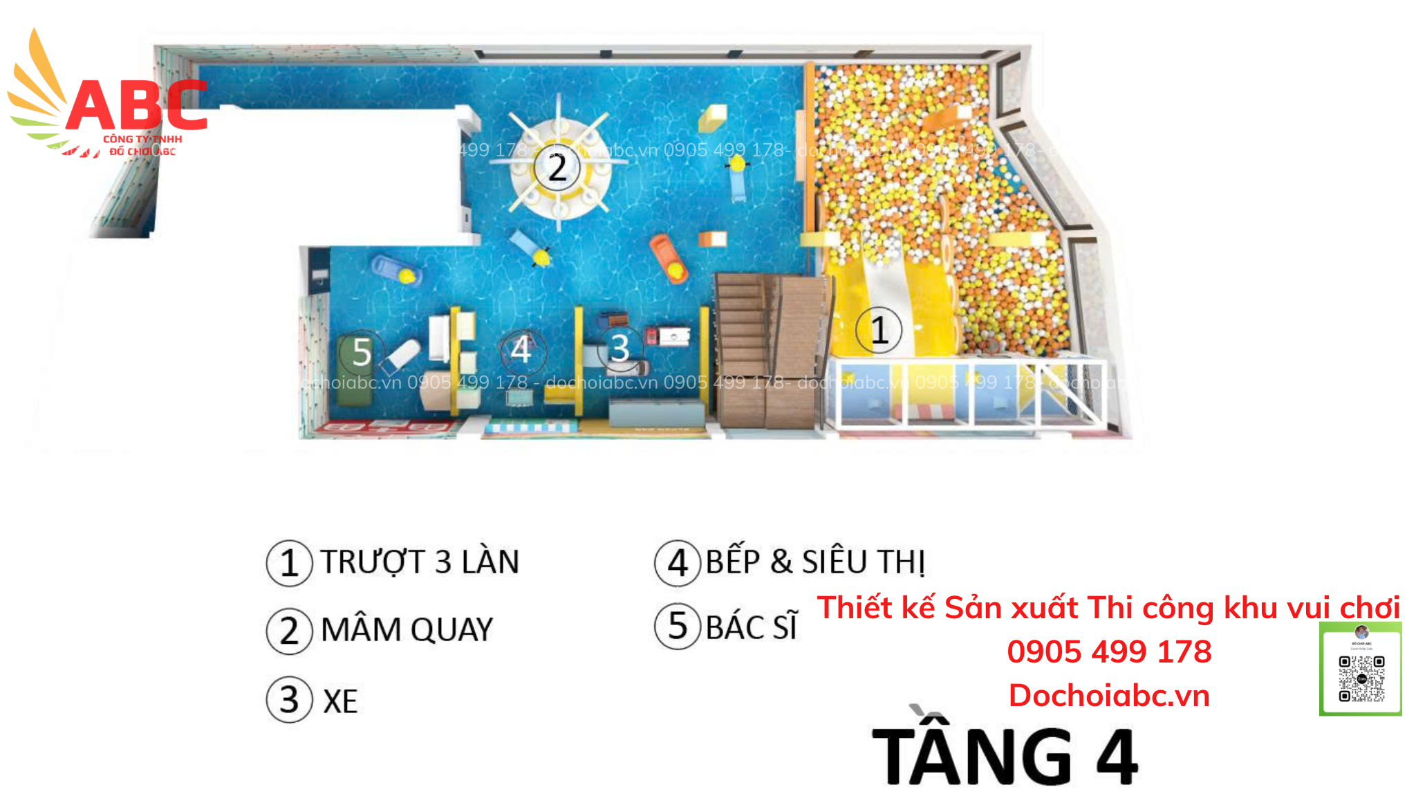 TƯ VẤN LÀM KHU VUI CHƠI TRẺ EM TRONG NHÀ VỚI MẶT BẰNG 2 TẦNG