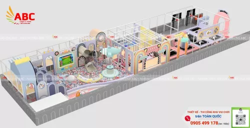 Mẫu thiết kế khu vui chơi trẻ em 200m2 hiện đại