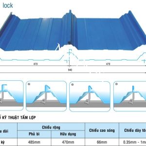 Tôn Seamlock mạ màu