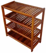 KỆ GIÀY 4 TẦNG RỘNG 80CM BẰNG GỖ (VÀNG CÁNH GIÁN)