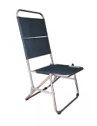GHẾ CAFE XẾP GỌN LOẠI LỚN BẰNG INOX (VẢI MÀU ĐEN)