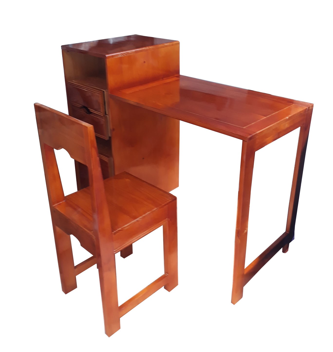 BỘ BÀN HỌC, LÀM VIỆC XẾP GỌN BẰNG GỖ (VÀNG CÁNH GIÁN)