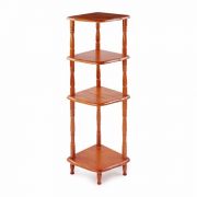 KỆ GÓC 4 TẦNG NHỎ BẰNG GỖ (VÀNG CÁNH GIÁN)