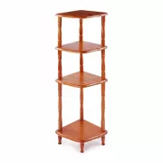KỆ GÓC 4 TẦNG NHỎ BẰNG GỖ (VÀNG CÁNH GIÁN)