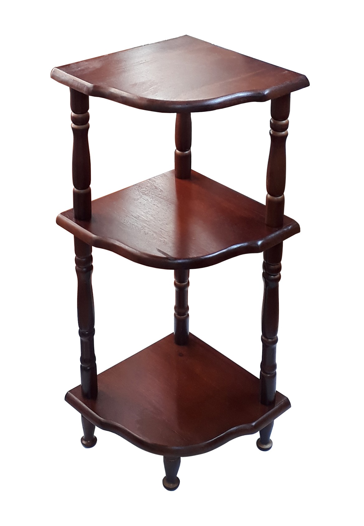 KỆ GÓC GỖ 3 TẦNG NHỎ BẰNG GỖ (NÂU)