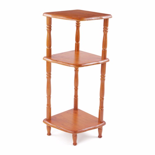 KỆ GÓC GỖ 3 TẦNG NHỎ BẰNG GỖ (VÀNG CÁNH GIÁN)