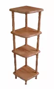 KỆ GÓC 4 TẦNG NHỎ BẰNG GỖ (TỰ NHIÊN)