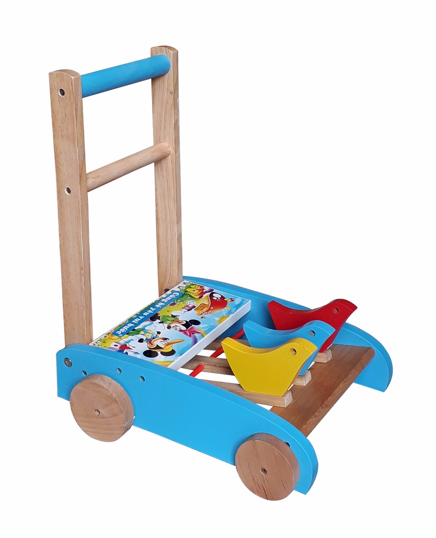 Xe tập đi cho bé bằng gỗ số 4 không vòng Song Son