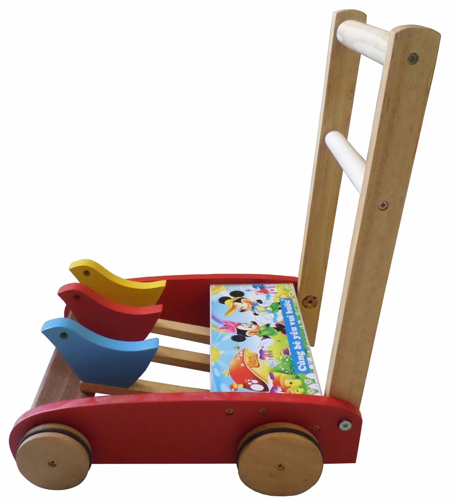 Xe tập đi cho bé bằng gỗ số 5 có vòng Song Son