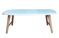 Bàn sofa chân xếp gọn 90x52x32cm mặt bàn màu trắng