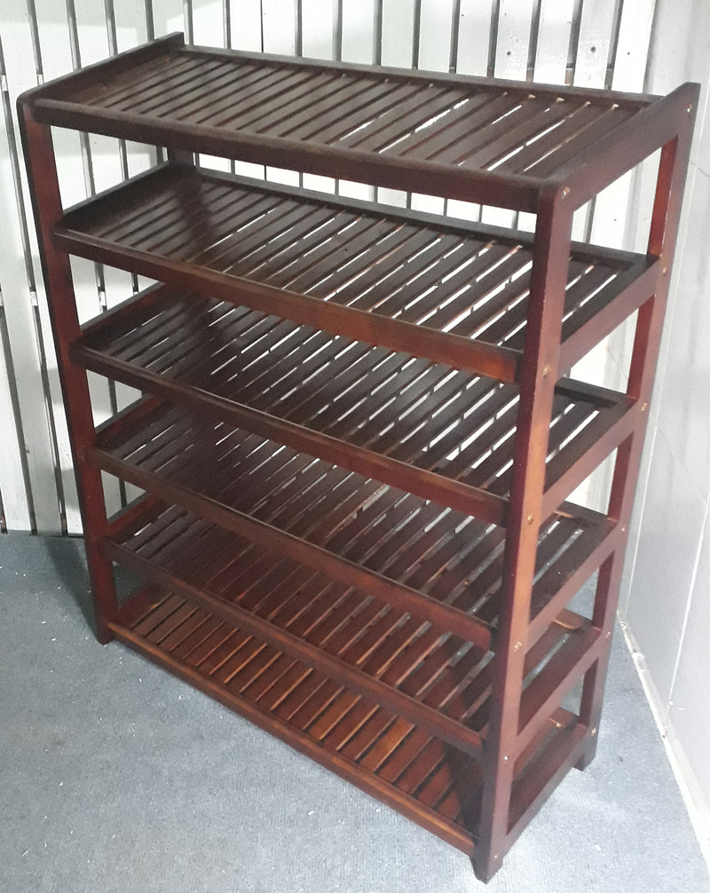 KỆ GIÀY 6 TẦNG RỘNG 80CM BẰNG GỖ (NÂU)
