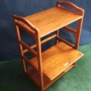 KỆ VI SÓNG 3 TẦNG BẰNG GỖ (VÀNG CÁNH GIÁN)