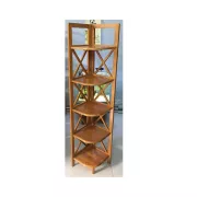KỆ GÓC 5 TẦNG CỠ NHỎ CAO 150CM BẰNG GỖ (VÀNG CÁNH GIÁN)