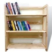 KỆ SÁCH 3 TẦNG RỘNG 80CM BẰNG GỖ (TỰ NHIÊN)