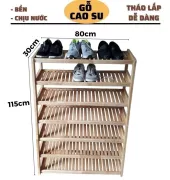 KỆ GIÀY 7 TẦNG RỘNG 80CM BẰNG GỖ (TỰ NHIÊN)