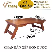 BÀN TRÀ XẾP GỌN CHÂN THANG 60x40x23CM BẰNG GỖ (VÀNG CÁNH GIÁN)