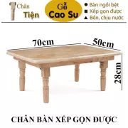 BÀN TRÀ XẾP GỌN CHÂN TIỆN 70x50x28CM BẰNG GỖ (TỰ NHIÊN)