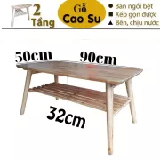 BÀN SOFA XẾP GỌN 2 TẦNG 90x50x32CM BẰNG GỖ (TỰ NHIÊN)