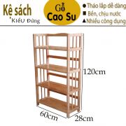 KỆ SÁCH 4 TẦNG RỘNG 60CM BẰNG GỖ (TỰ NHIÊN)