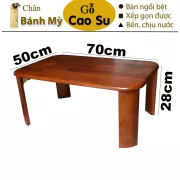 BÀN TRÀ XẾP GỌN CHÂN BÁNH MỲ 70x50x28CM BẰNG GỖ (VÀNG CÁNH GIÁN)