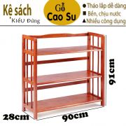 KỆ SÁCH 3 TẦNG RỘNG 90CM BẰNG GỖ (VÀNG CÁNH GIÁN)