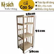 KỆ SÁCH 3 TẦNG RỘNG 38CM BẰNG GỖ (TỰ NHIÊN)