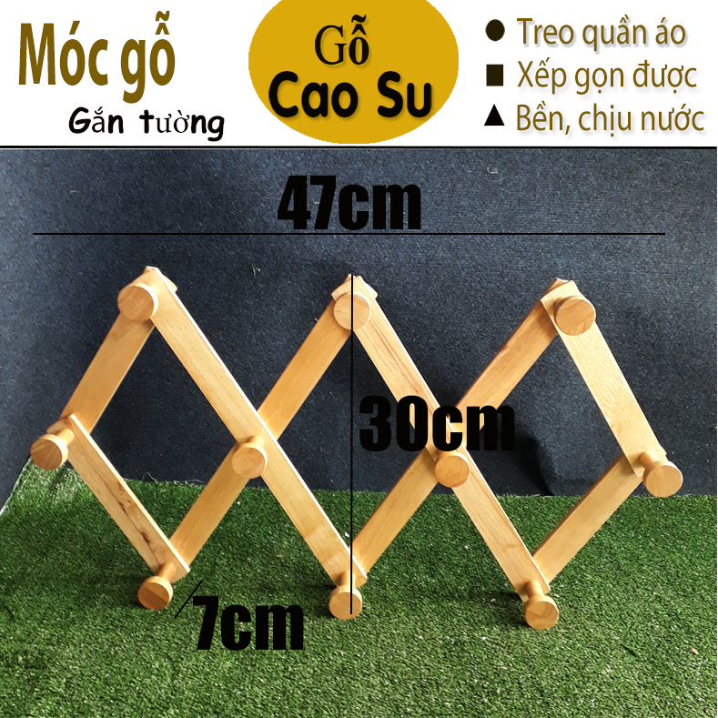 MÓC TREO QUẦN ÁO GẮN TƯỜNG MINI BẰNG GỖ