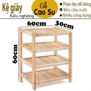 KỆ GIÀY 4 TẦNG RỘNG 60CM BẰNG GỖ (TỰ NHIÊN)