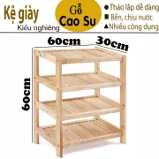 KỆ GIÀY 4 TẦNG RỘNG 60CM BẰNG GỖ (TỰ NHIÊN)