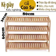 KỆ GIÀY 4 TẦNG RỘNG 80CM BẰNG GỖ (TỰ NHIÊN)