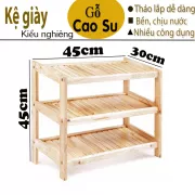 KỆ GIÀY 3 TẦNG RỘNG 45CM BẰNG GỖ (TỰ NHIÊN)