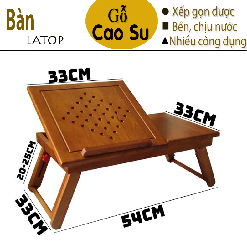 BÀN ĐỂ LAPTOP BẰNG GỖ (VÀNG CÁNH GIÁN)