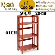 KỆ SÁCH 3 TẦNG RỘNG 50CM BẰNG GỖ (VÀNG CÁNH GIÁN)