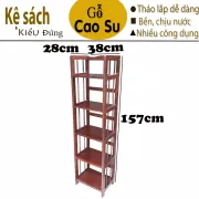 KỆ SÁCH 5 TẦNG RỘNG 38CM BẰNG GỖ (NÂU)