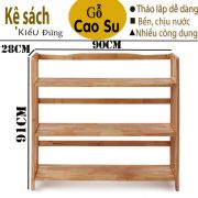 KỆ SÁCH 3 TẦNG RỘNG 90CM BẰNG GỖ (TỰ NHIÊN)