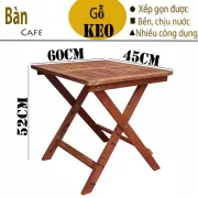 BÀN CAFÉ XẾP GỌN 60x45x52CM BẰNG GỖ (VÀNG CÁNH GIÁN)
