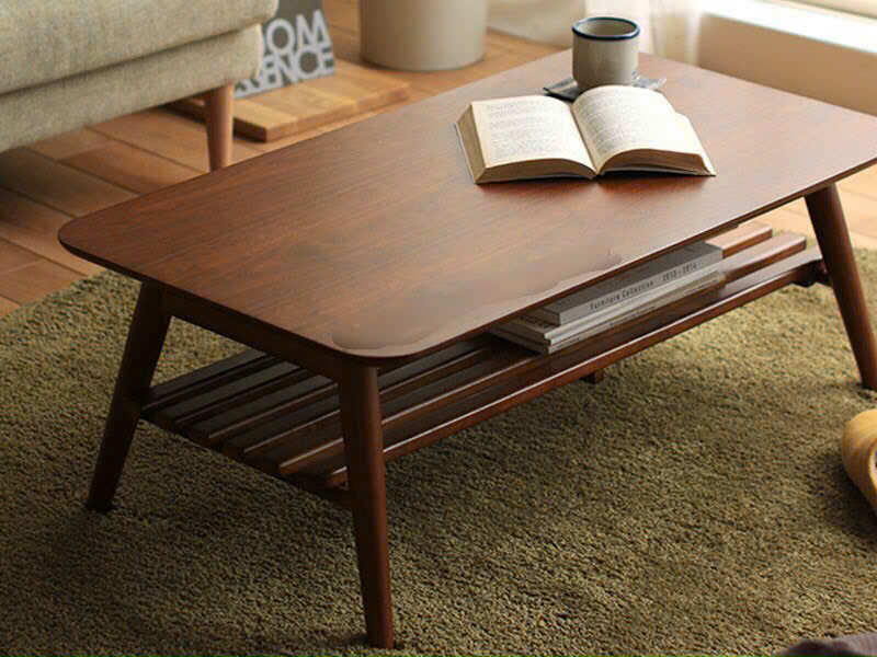 BÀN SOFA XẾP GỌN 2 TẦNG 90x50x43CM BẰNG GỖ (TỰ NHIÊN)